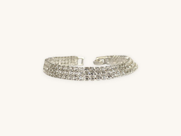 Silver Bracelet White Stone