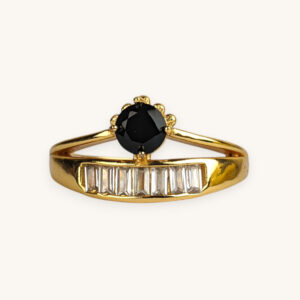 Golden Ring Round Stone