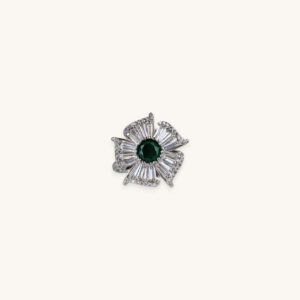 Silver Ring Flower Stone