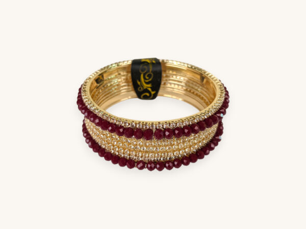 Golden Bangles Maroon Set(Karay) - Image 2