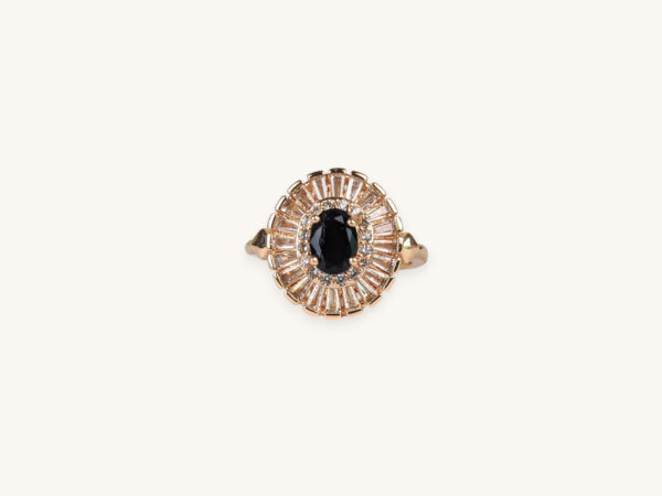 Golden Ring Black Stone