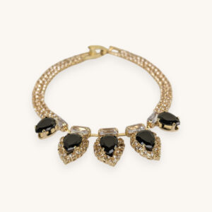 Golden Bracelet Five Stones