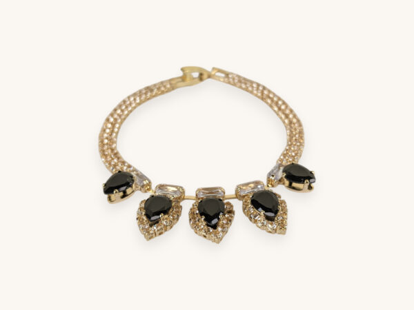 Golden Bracelet Five Stones
