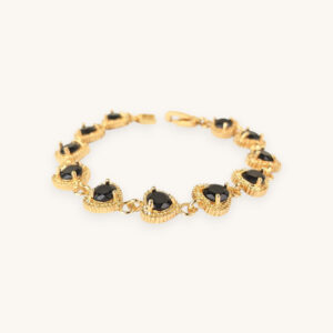 Round Stone Golden Bracelet