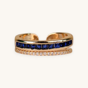 Blue Stone Golden Ring