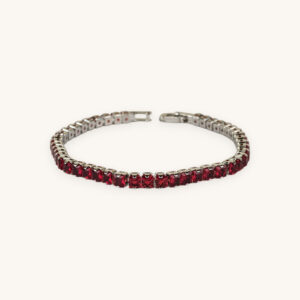 Silver Bracelet Red