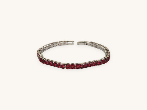 Silver Bracelet Red