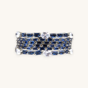 Silver Bangles Blue Stone(Karay)