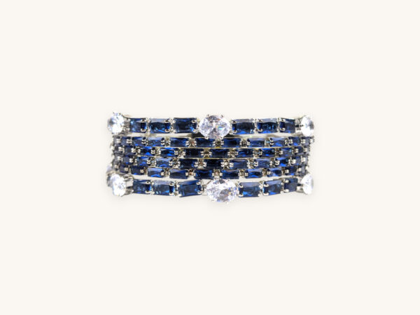 Silver Bangles Blue Stone(Karay)