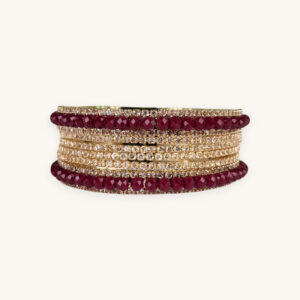 Golden Bangles Maroon Set(Karay)