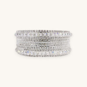 Silver Bangles Crystal Stone(Karay)