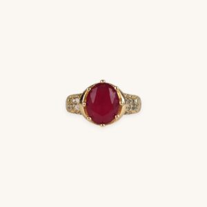 Red Stone Golden Ring