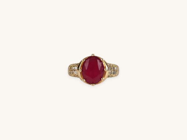 Red Stone Golden Ring