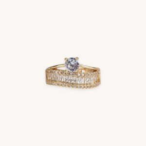 Diamond Stone Golden Ring