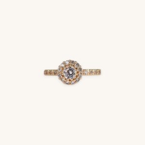 Crystal Stone Golden Ring