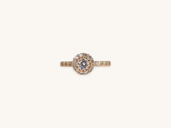 Crystal Stone Golden Ring